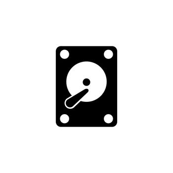 Hard Disk Drive, HDD Storage Flat Vector Icon