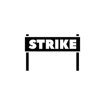 Strike Signboard, Banner, Board Flat Vector Icon