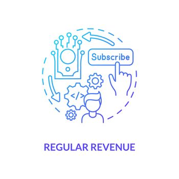 Regular revenue concept icon