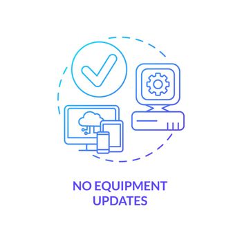 No equipment updates concept icon