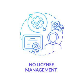 No license management concept icon