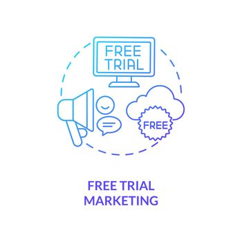 Free trial marketing concept icon
