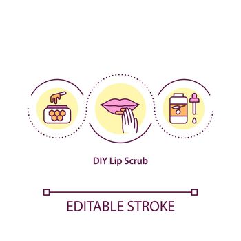 DIY lip scrub concept icon