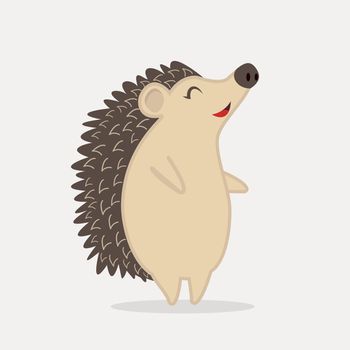 Cute Hedgehog standing animal cartoon
