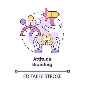 Attitude branding concept icon