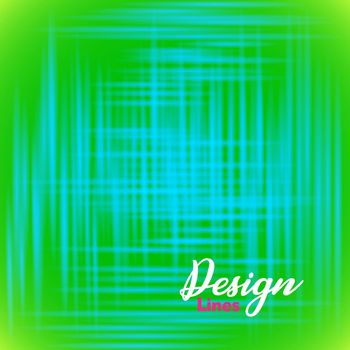 Abstract green background with blue shining lines. Decorative light design template illustration. Vector glitter cover with colored stripes
