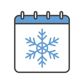 Winter season color icon