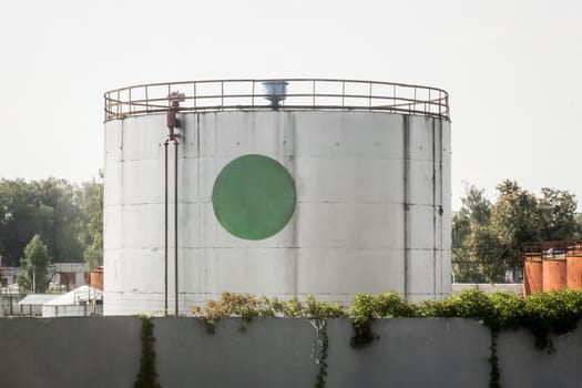 Storage tank for industrial products, chemicals in a factory or enterprise