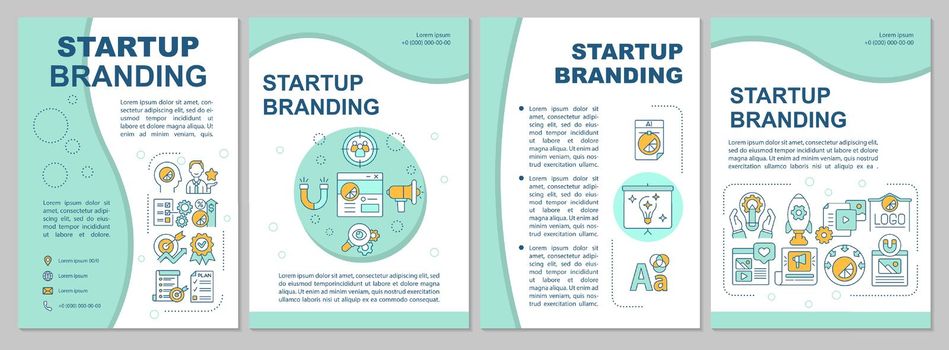 Startup branding mint brochure template