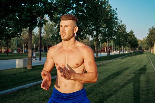 sports car pumped up cardio workout in the park