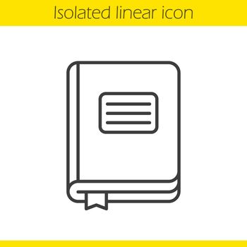 Diary notebook linear icon