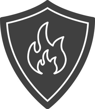 Firefighters badge glyph icon