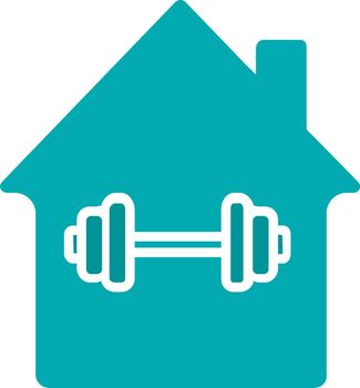 Home sport training glyph color icon