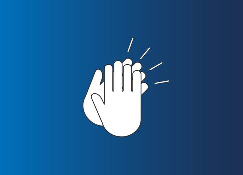 Applause, clap hands icon. Vector illustration.