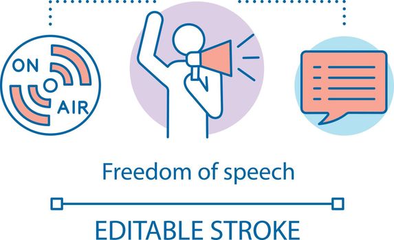 Freedom of speech concept icon