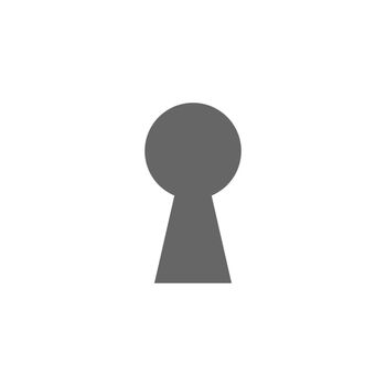 Keyhole silhouette icon. Vector illustration, flat design.