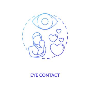 Eye contact concept icon