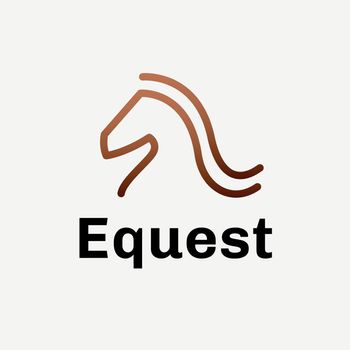 Equestrian club logo template, horse riding business, gradient design vector