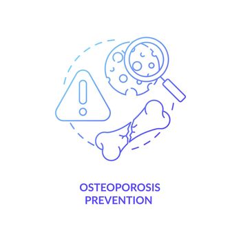 Osteoporosis prevention concept icon