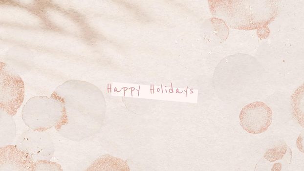 Happy holidays, wallpaper template, festive design vector