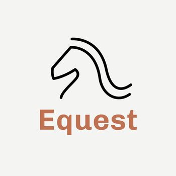 Equestrian club logo template, horse riding business, modern design vector