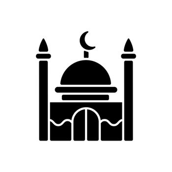 Mosque black glyph icon