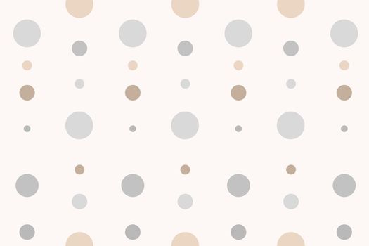 Aesthetic background, polka dot pattern in cream vector