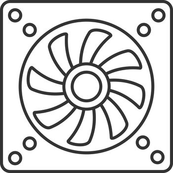 Exhaust fan linear icon