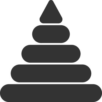 Pyramid toy glyph icon