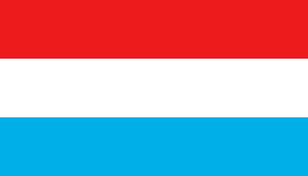 Luxembourg flag icon in flat style. National sign vector illustration. Politic business concept.
