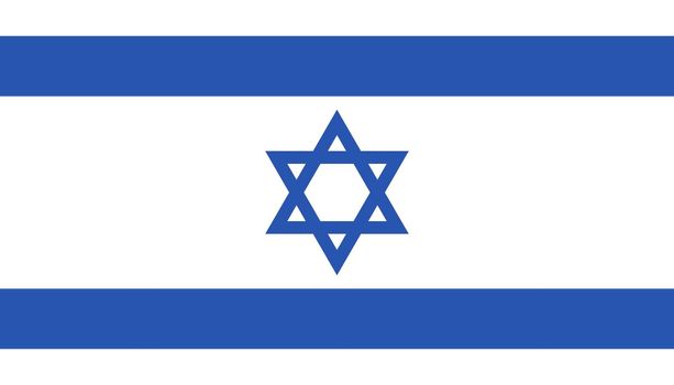 Israel flag icon in flat style. National sign vector illustration. Politic business concept.