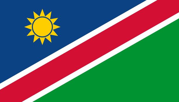 Namibia flag icon in flat style. National sign vector illustration. Politic business concept.