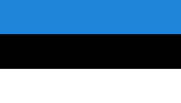 Estonia flag icon in flat style. National sign vector illustration. Politic business concept.