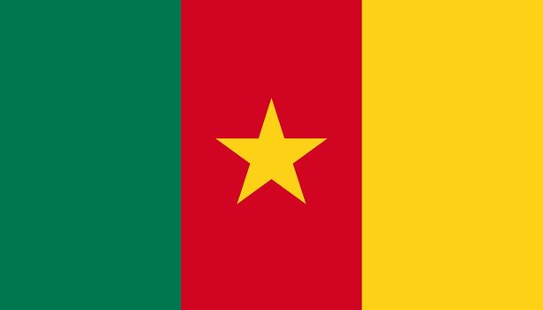 Cameroon flag icon in flat style. National sign vector illustration. Politic business concept.
