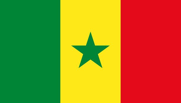 Senegal flag icon in flat style. National sign vector illustration. Politic business concept.
