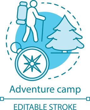 Adventure camp concept icon
