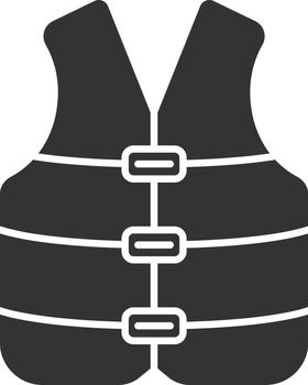 Life jacket glyph icon