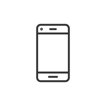 Phone device sign icon in flat style. Smartphone vector illustration on white isolated background. Telephone business concept.