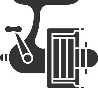 Spinning reel glyph icon