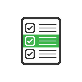Questionnaire icon in flat style. Online survey vector illustration on white isolated background. Checklist report business concept.