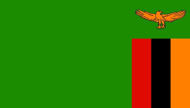 Zambia flag icon in flat style. National sign vector illustration. Politic business concept.