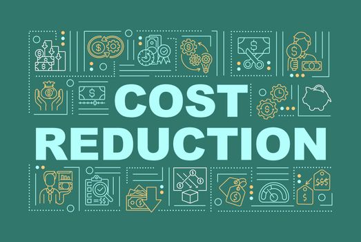 Cost reduction word concepts banner