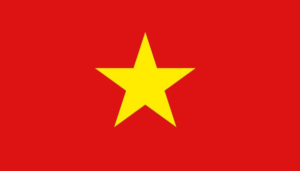 Vietnam flag icon in flat style. National sign vector illustration. Politic business concept.
