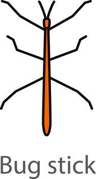 Stick bug color icon