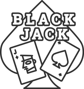 Blackjack linear icon