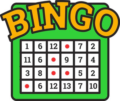 Bingo game color icon