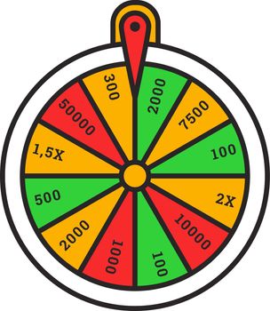 Wheel of fortune color icon