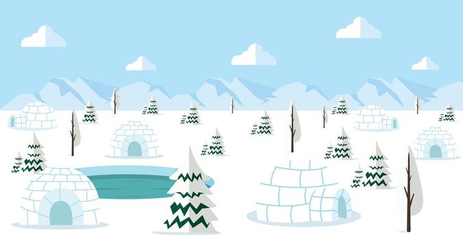 north pole arctic Landscape Background concept