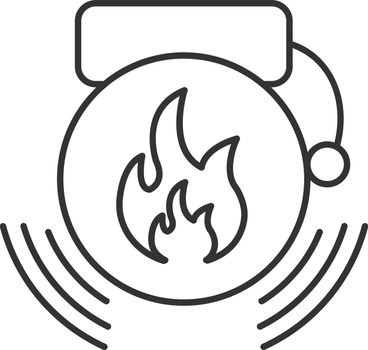 Fire alarm linear icon