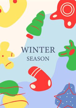 Seasonal festive holiday abstract poster template